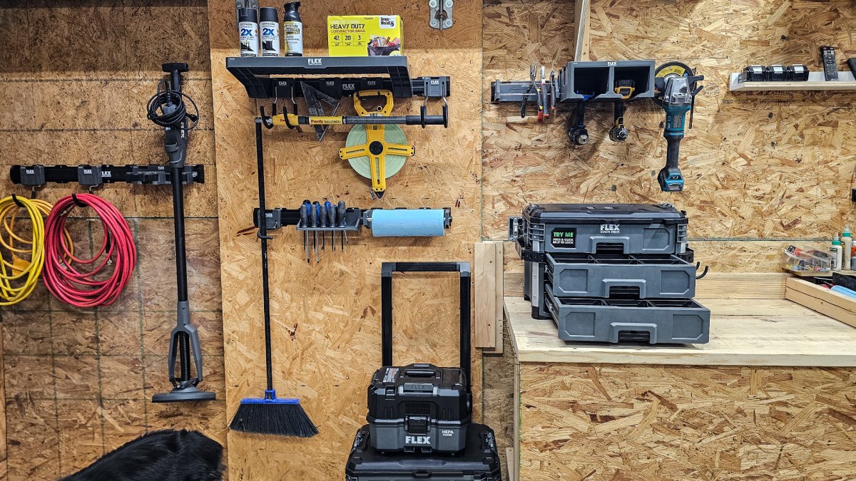 Flex Track-Lock Wall Storage system