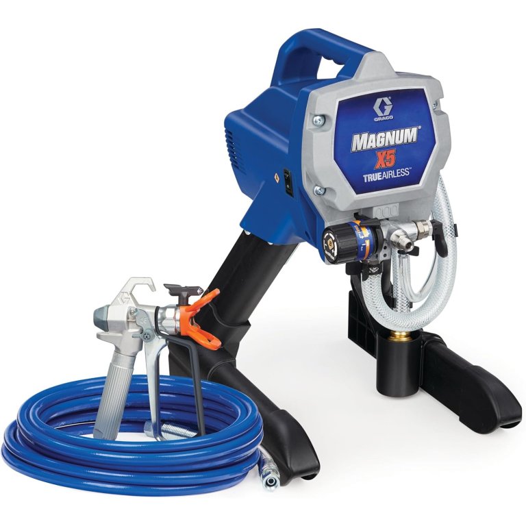The Graco Magnum X5 Electric TrueAirless Sprayer on a white background