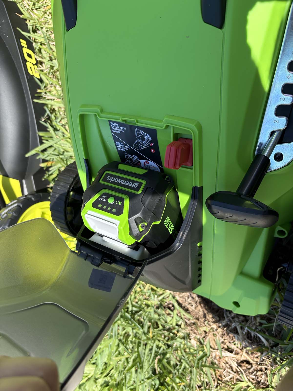 Greenworks small lawn mower battery