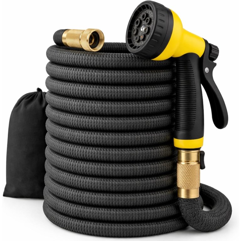 the J&B XpandaHose 150-Foot Expandable Garden Hose on a white background
