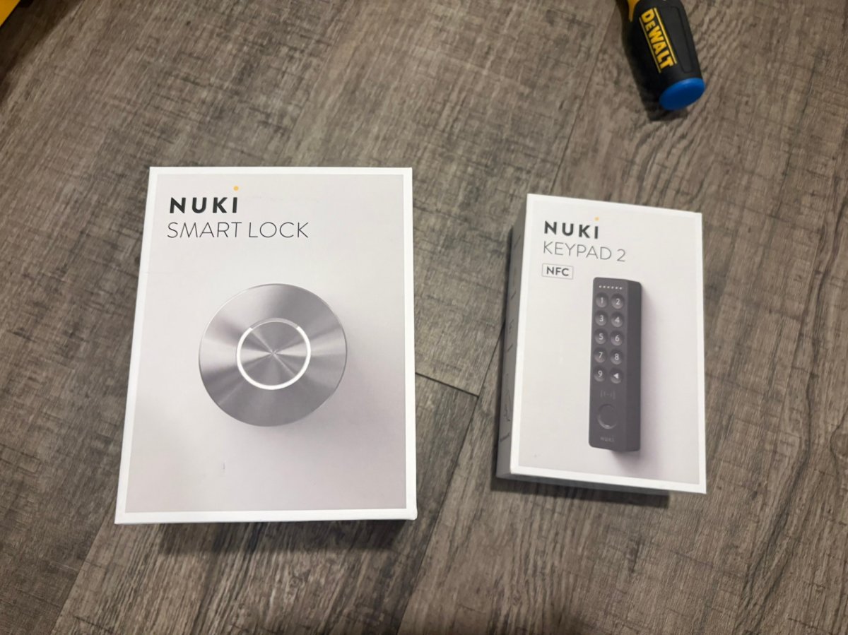 Nuki Smart Lock boxes before installation