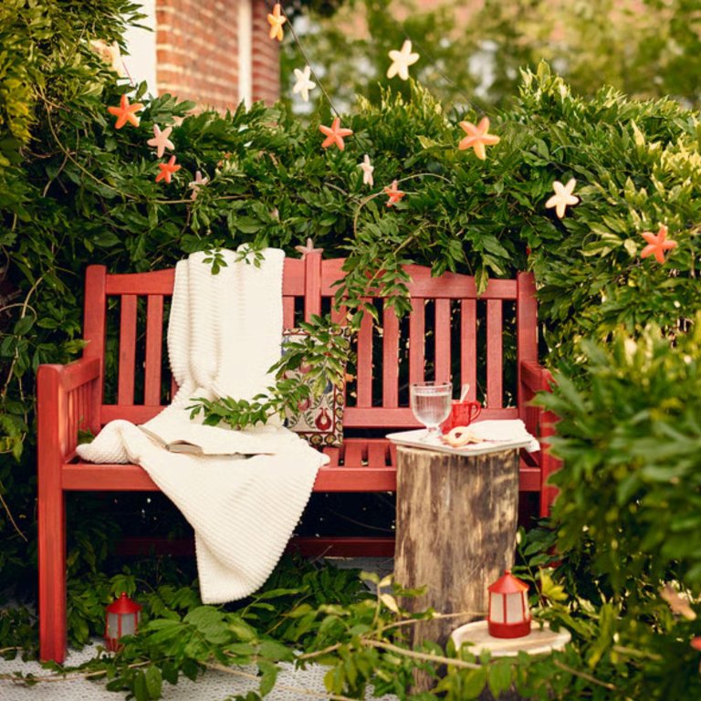 Päronholmen Bench with Backrest
