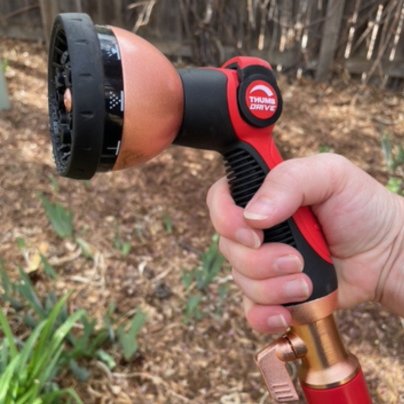 Pocket Hose 75-Foot Copper Head Expandable Garden Hose spray nozzle