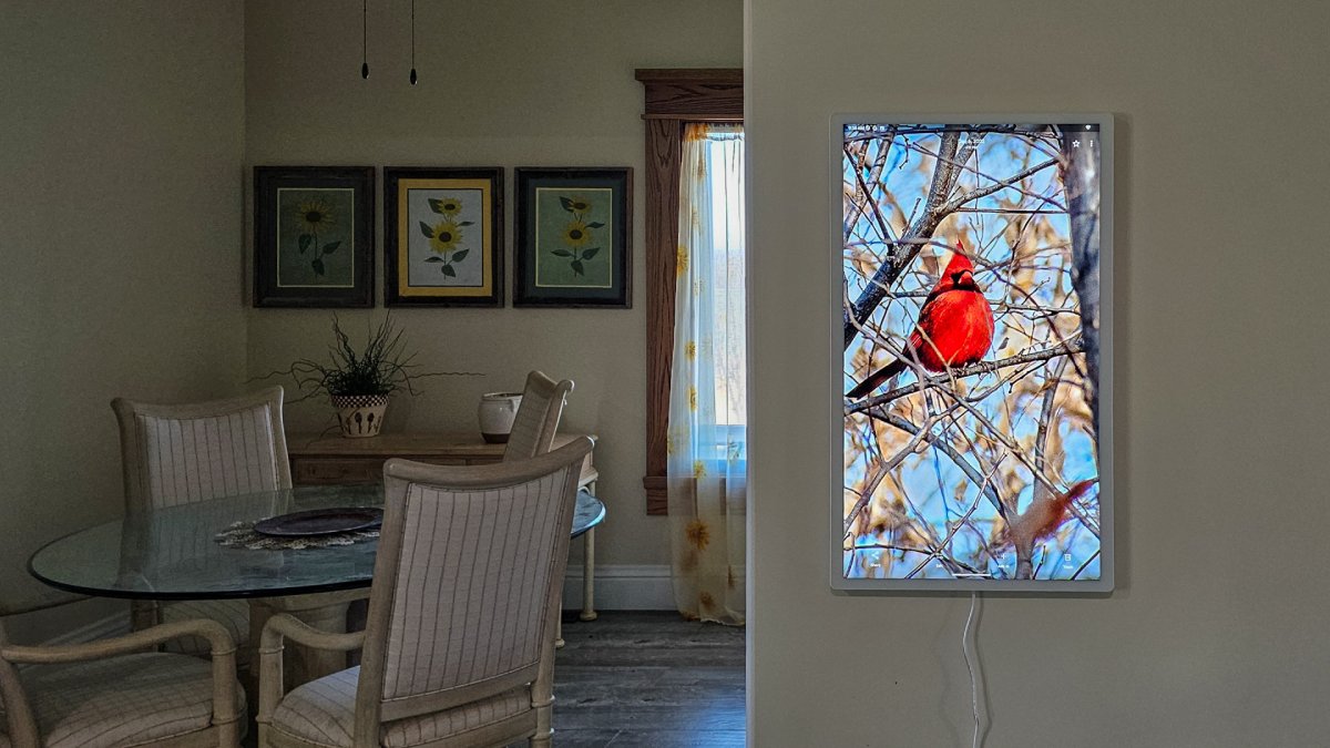 Screensaver photos look bright and clear