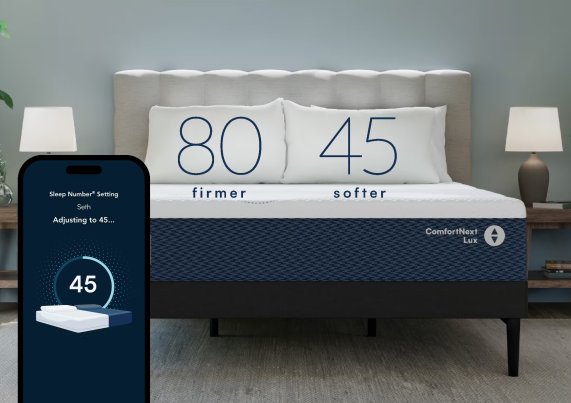 SleepNumber ComfortNext Lux mattress with app to adjust firmness