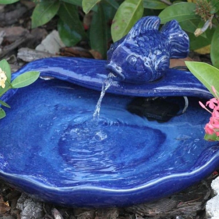 Smart Solar Ceramic Solar Koi Fountain