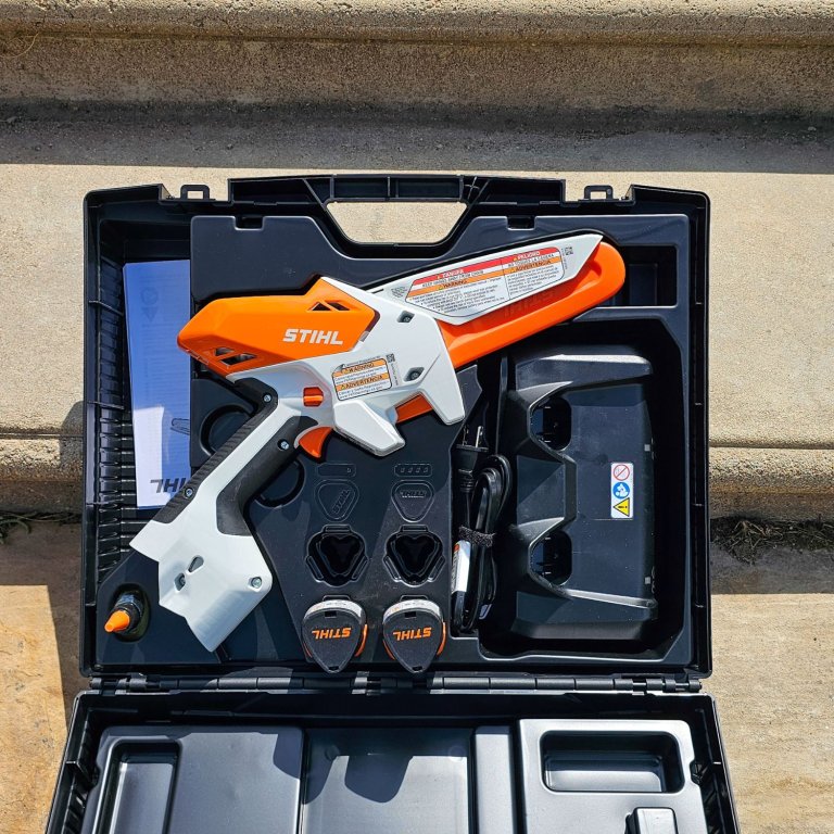The Stihl GTA 30 stored in its case