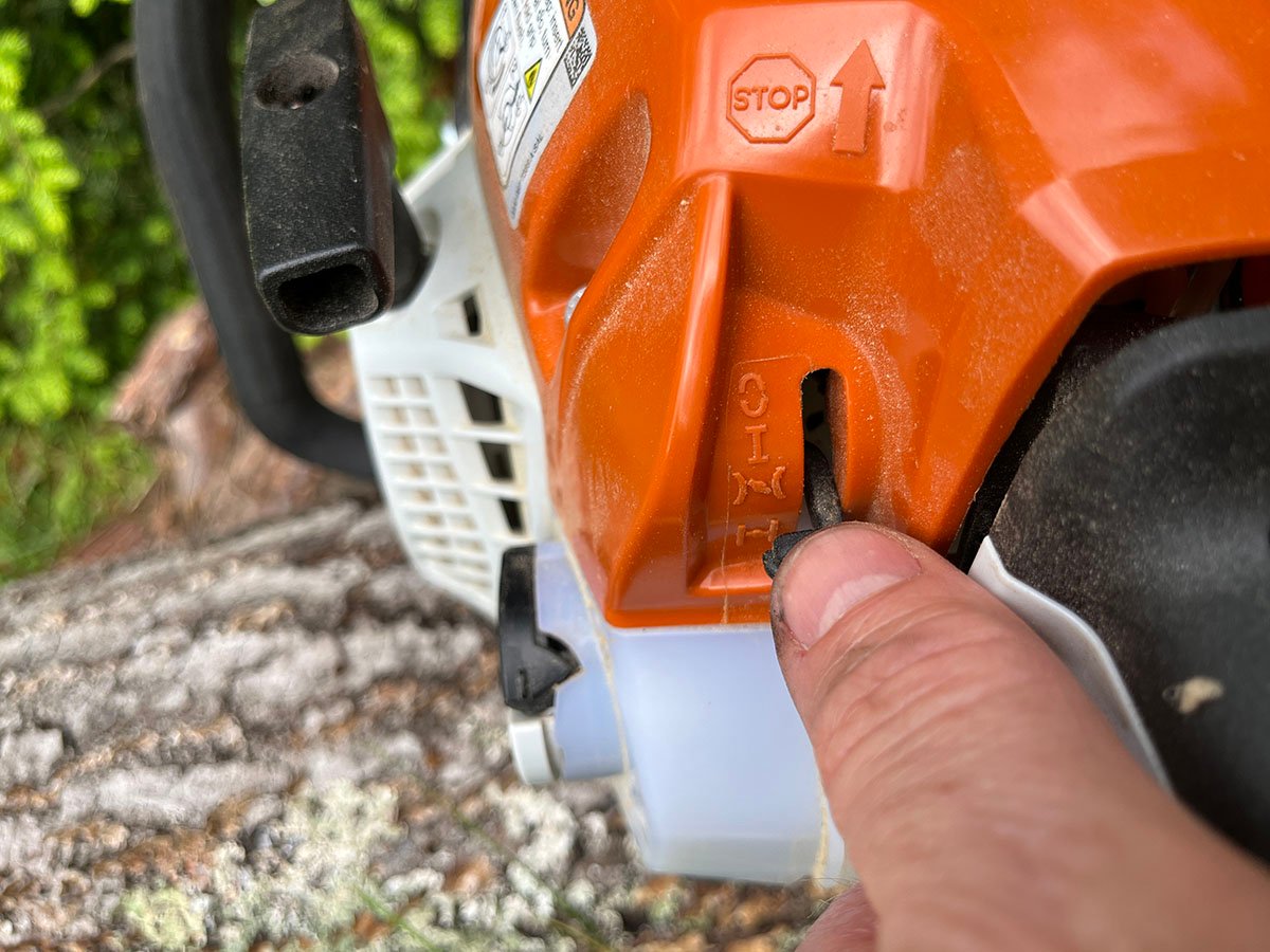 Stihl MS 182 C-BE chainsaw_control arm