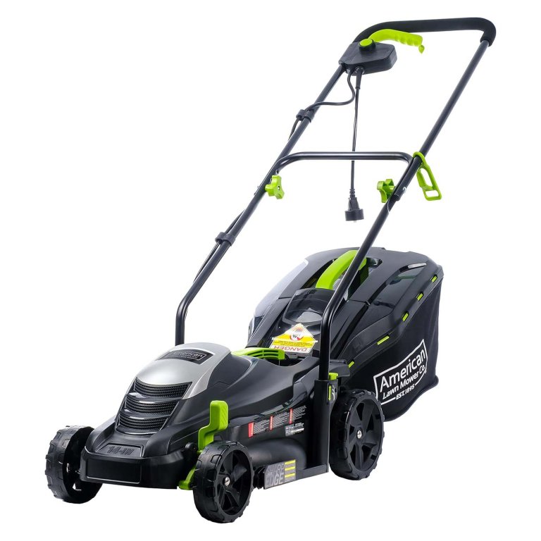 The American Lawn Mower Company 120V 14-Inch Corded Mower on a white background