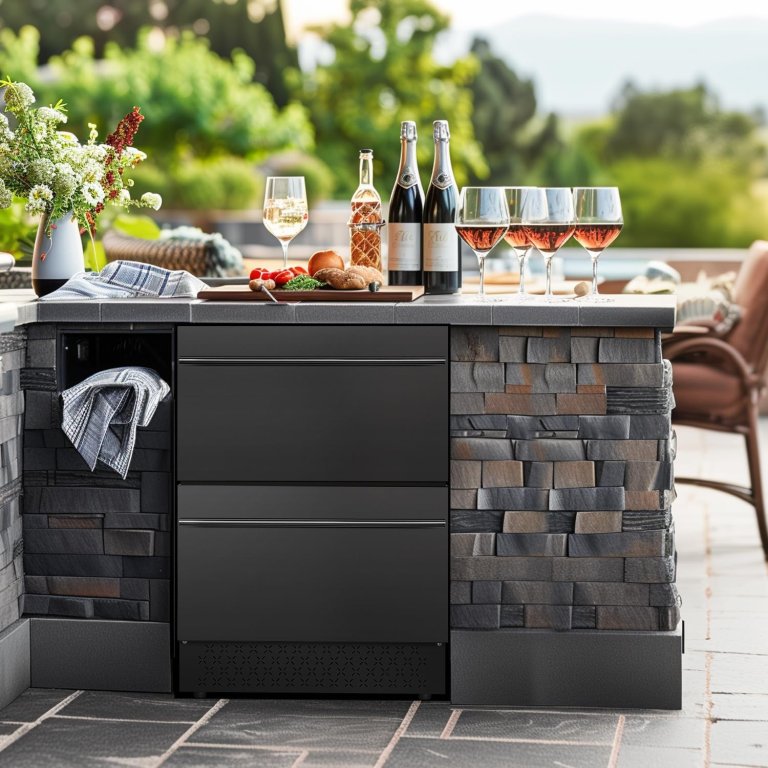 Tylza Outdoor Dual-Zone Drawer Beverage Cooler