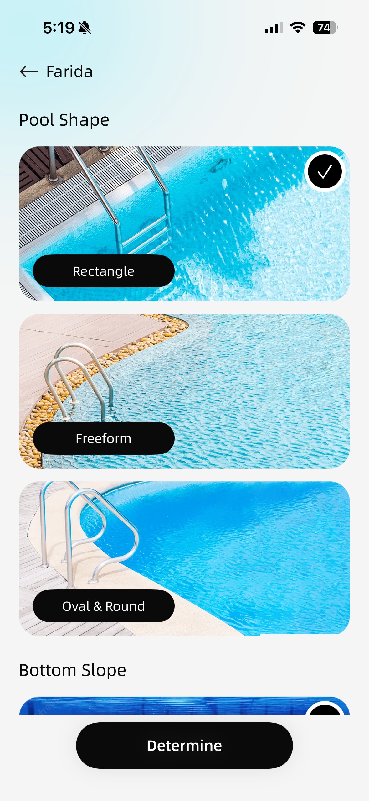 Wybot C2 app screen