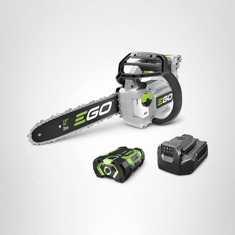 EGO POWER+ Chain Saw, 12" Battery Powered Chainsaw, Electric Cordless, Includes 56V 2.5Ah Battery and Charger - CS1201