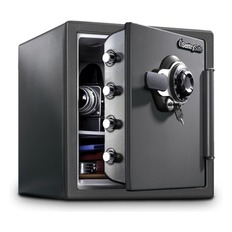 The SentrySafe Combination Fire Water Safe on a white background