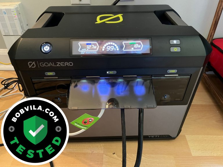 The Goal Zero Yeti Portable Power Station powering several items during esting