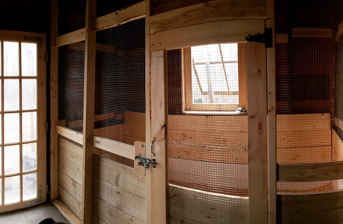 Writer Lauren Landers' potting shed chicken coop in-progress.