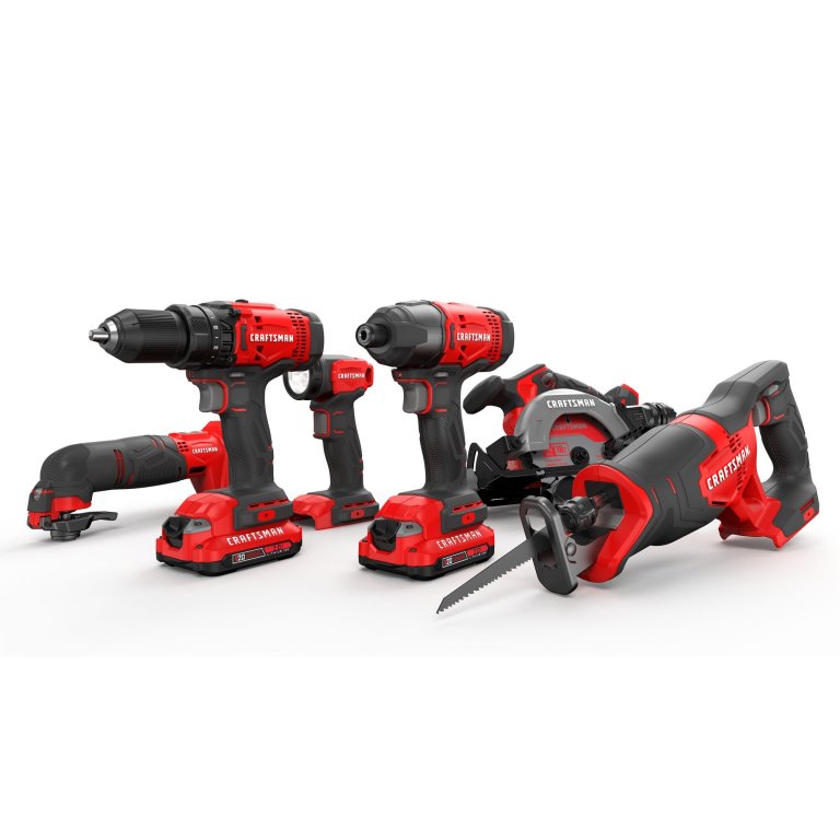 Lowe's Rival Prime Day Deals Craftsman V20 6-Tool Combo Kit with Soft Case & 2 Batteries