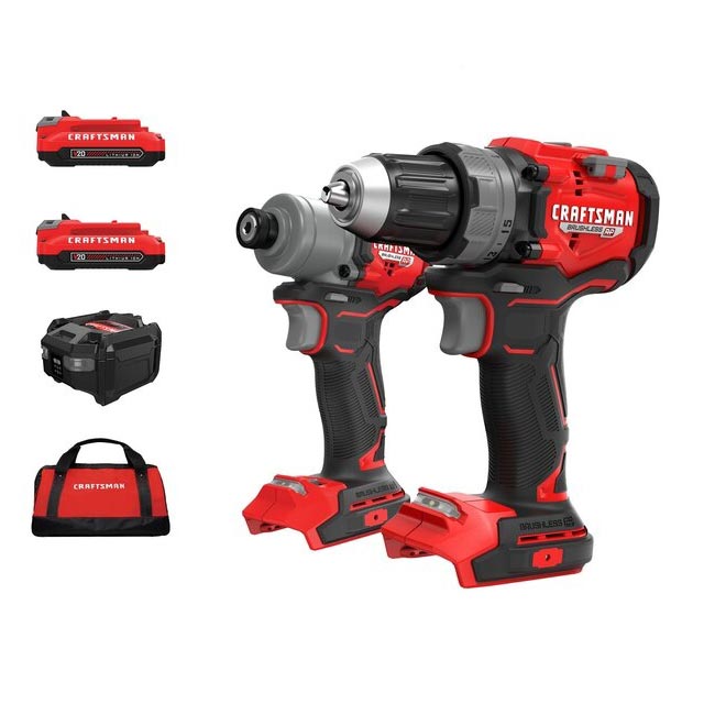 Lowe's Rival Prime Day Deals Craftsman V20 RP 2-Tool Cordless Combo Kit with 2 Batteries