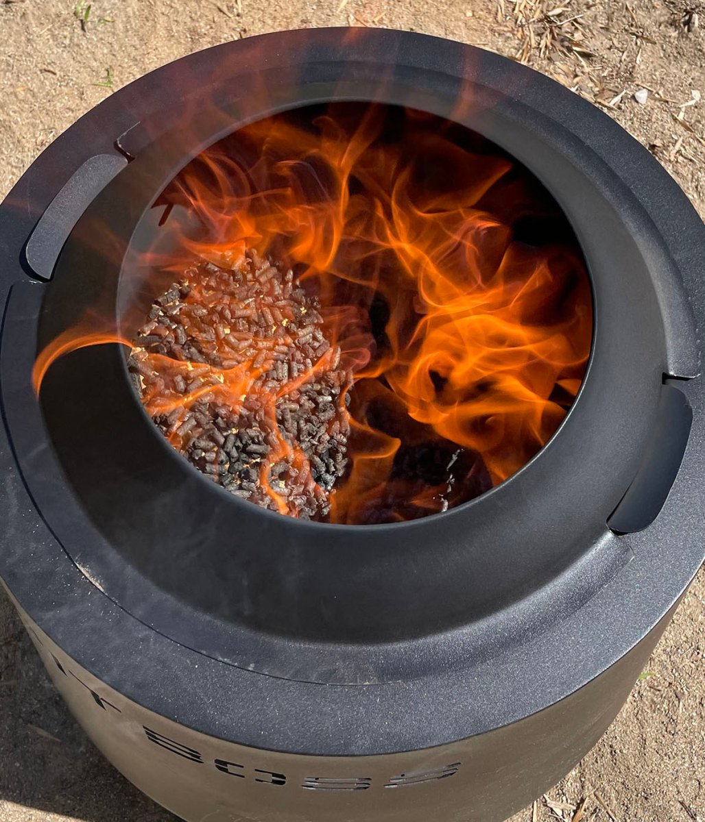 Pit Boss Smokeless Fire Pit during testing 2