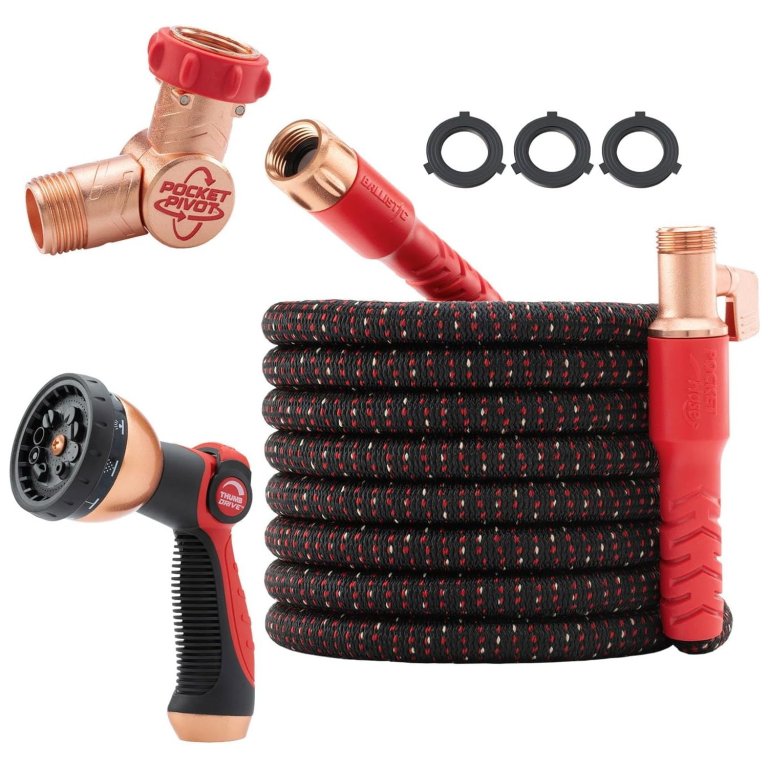 Pocket Hose 75-Foot Copper Head Expandable Garden Hose