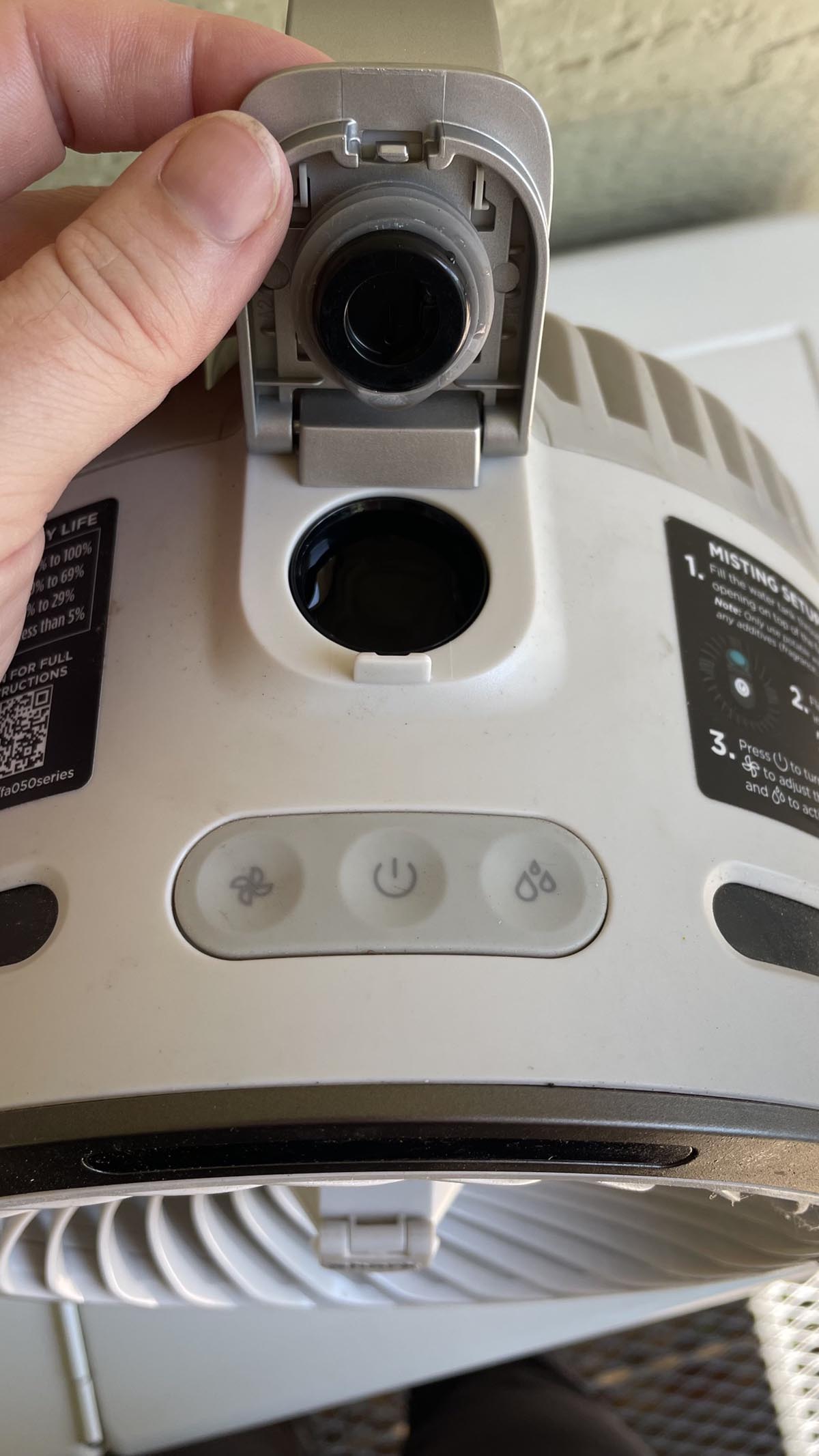Refilling the Shark FlexBreeze HydroGo Pro Fan