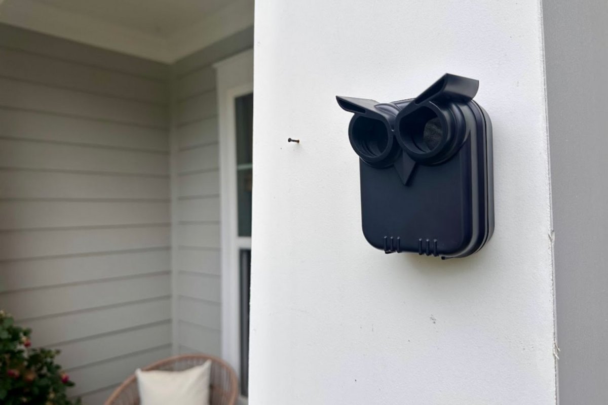 The HTZSafe Driveway Alarm installed on a house during testing