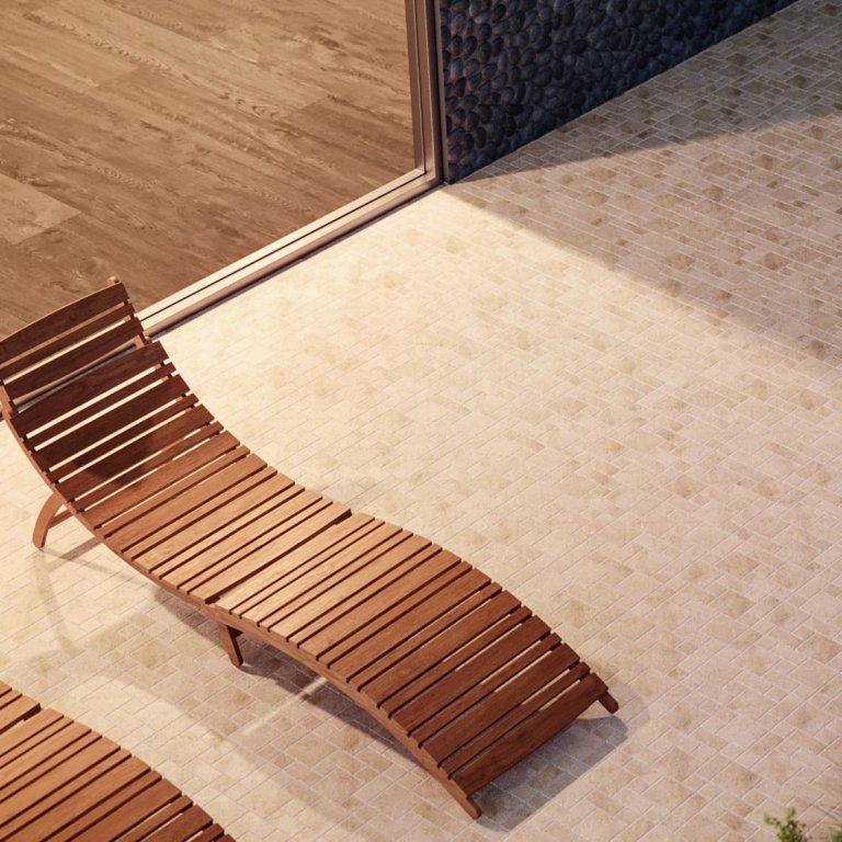 Ultra-Durable Flooring Options to Consider Satori Matte Natural Stone Travertine Mosaic Tile