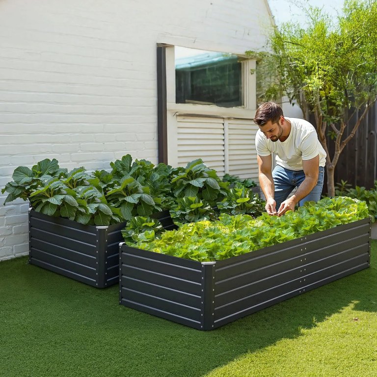 Vevor Summer Sale VEVOR Galvanized Metal Raised Garden Bed (6.7x3x1.5 ft)