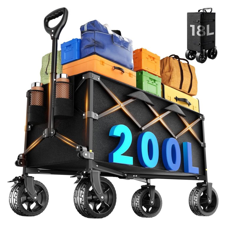 Amazon Deals Garden Tools Collapsible Wagon Cart, 200L