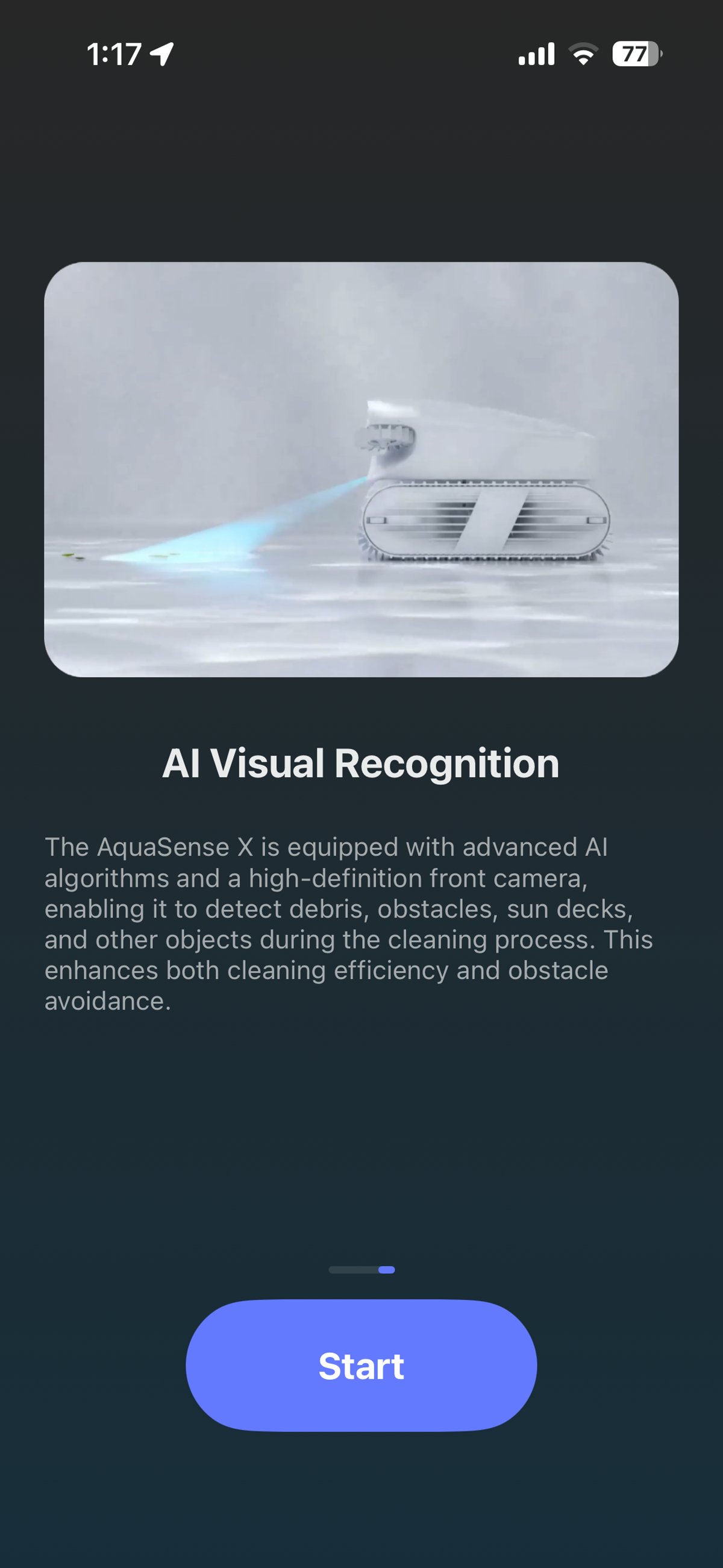 AI visual recognition feature in the Beatbot AquaSense X app