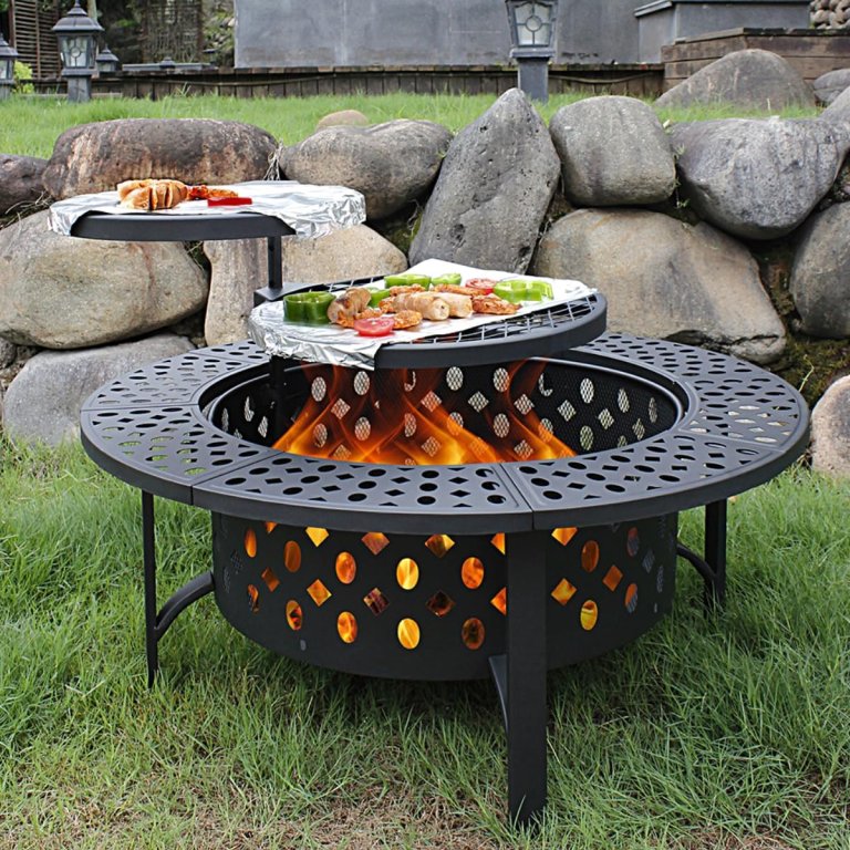 Fire Pit Deals on Amazon OutVue 36-Inch Fire Pit Table With Two Grills