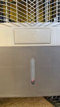 Hessaire MC37M 3100 CFM Evaporative Air Cooler fll door and water level indicator