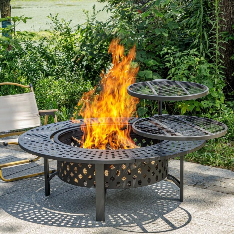 OutVue 47 Inch Fire Pit with 2 Grills