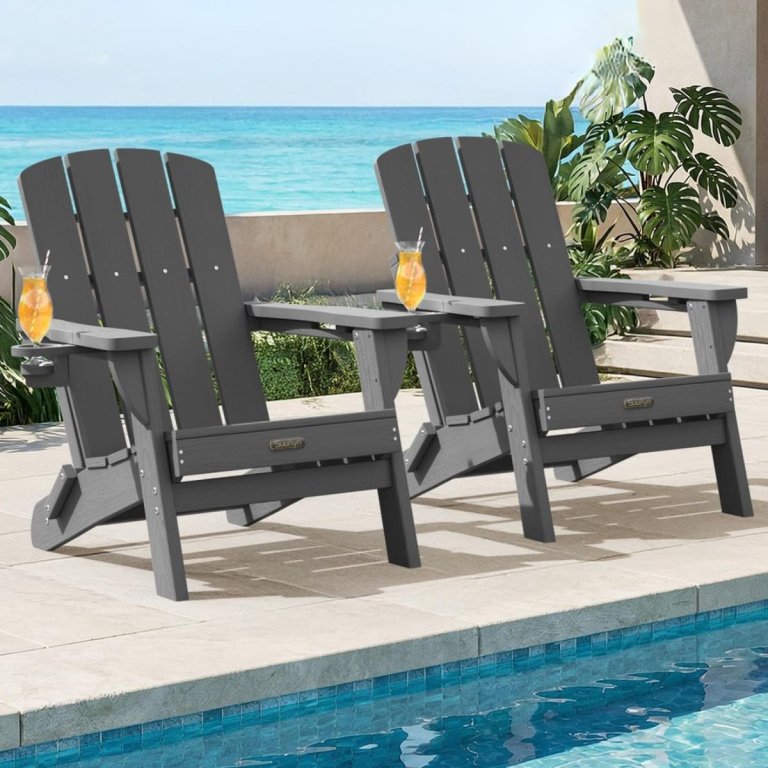 SUUNYN Folding Adirondack Chair, HDPE Adirondack Chairs