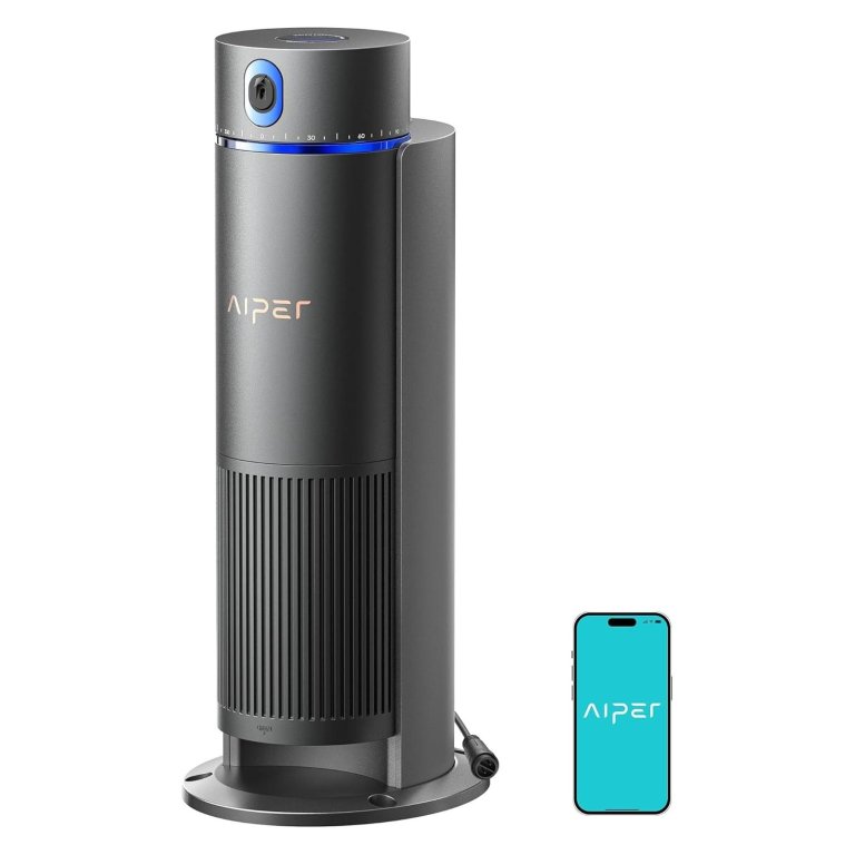 The Aiper IrriSense 2 Smart Irrigation System and Aiper app on a white background
