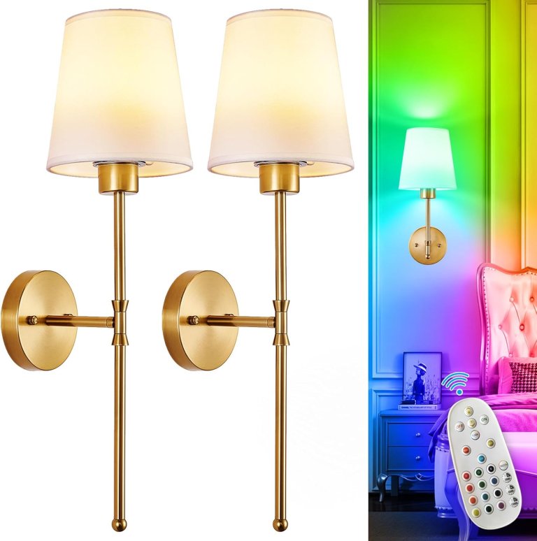 Color changing cordless wall sconces from Amazon.