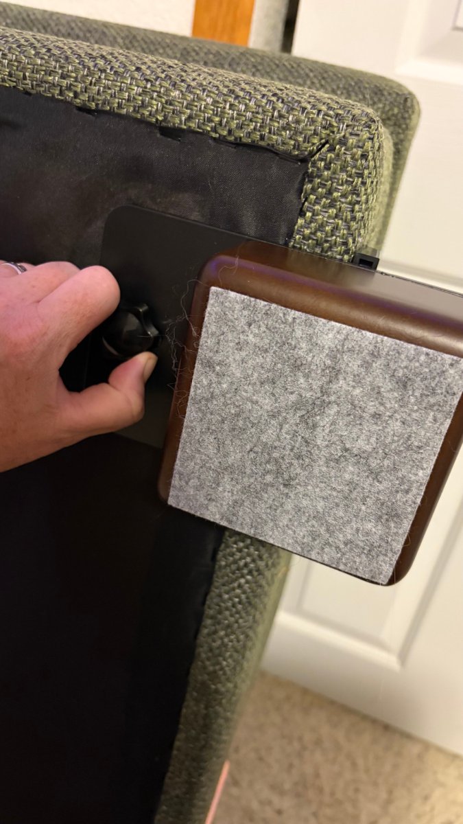 Attaching the Cozey Neptune Sleeper Sofa feet