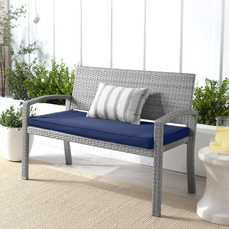 Best Choice Products Outdoor Bench 2-Person Wicker Garden Patio Bench