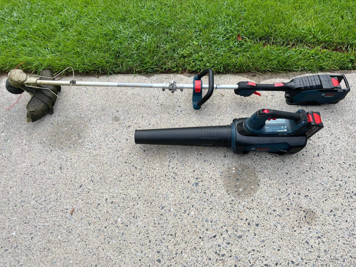 Bosch string trimmer and leaf blower 1