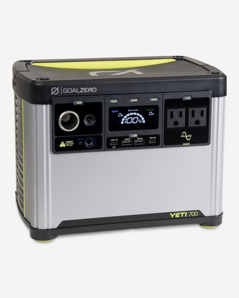 The Goal Zero Yeti 700 Power Station on a white background