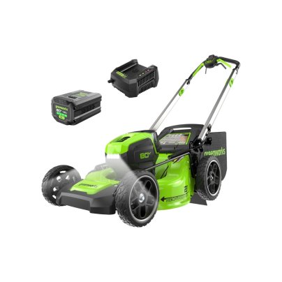Greenworks 80V 21in Self-Propelled Lawn Mower, 4.0 Ah Battery and Charger
