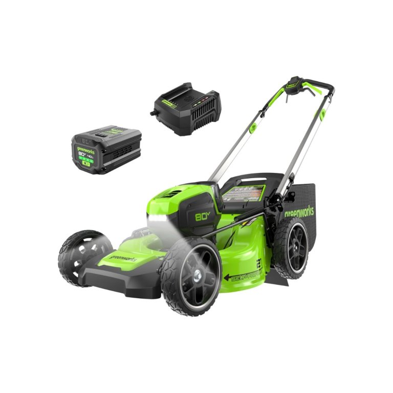Greenworks 80V 21in Self-Propelled Lawn Mower, 4.0 Ah Battery and Charger