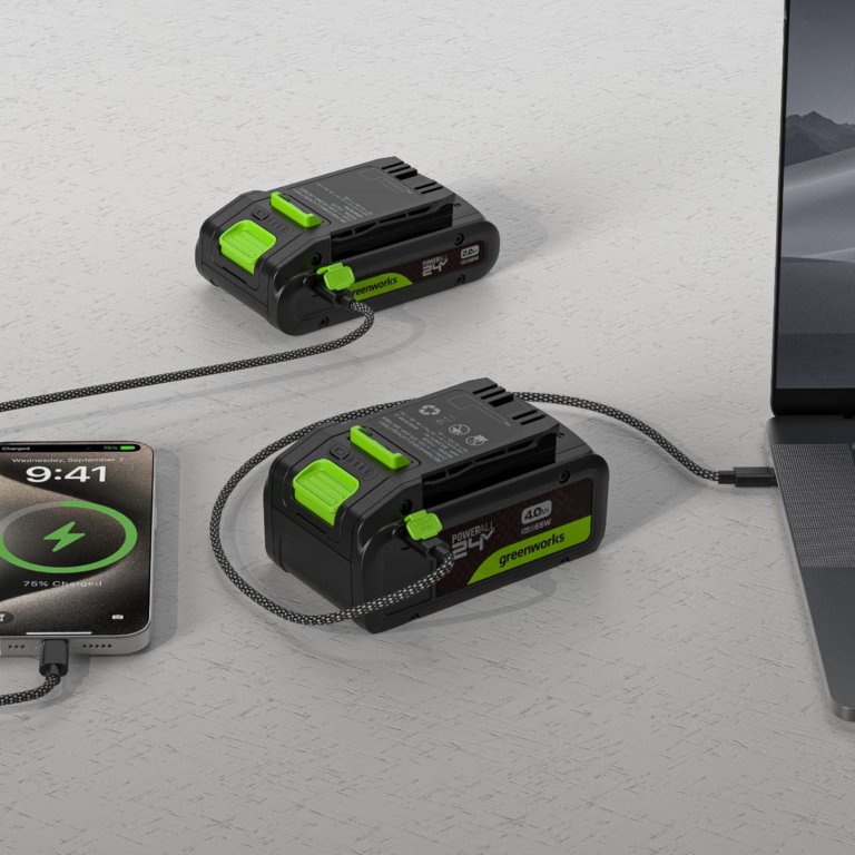 Greenworks PowerAll 24V system Greenworks PowerAll 24V 2 Ah Battery Charger Kit