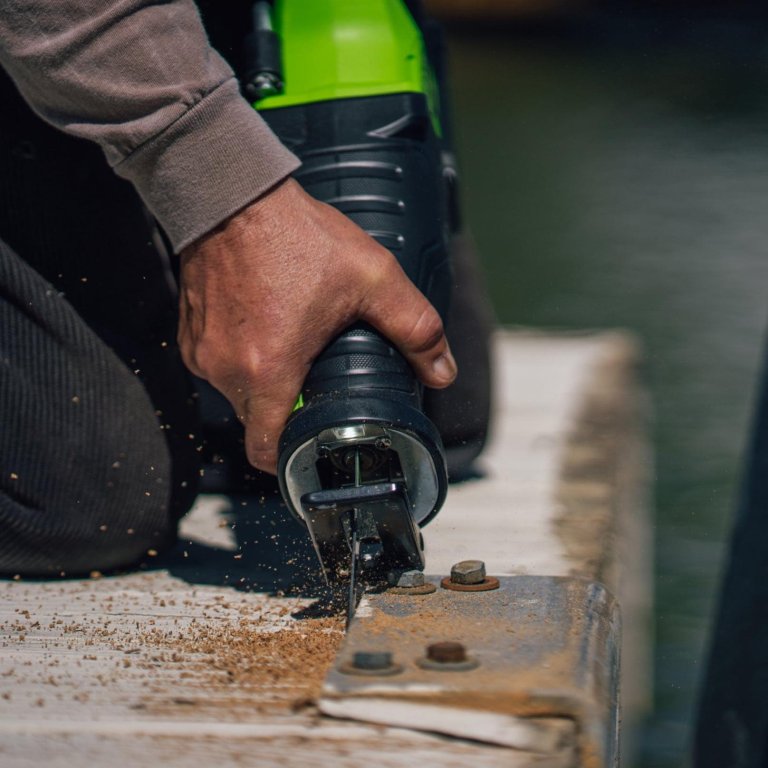 Greenworks PowerAll 24V system Greenworks PowerAll Pro 24V 1 ¼-inch 3,200 SPM Reciprocating Saw