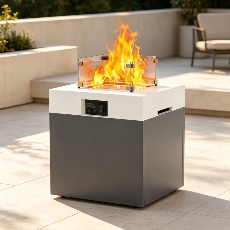 Latitude Run Aluminum Propane Fire Pit Table