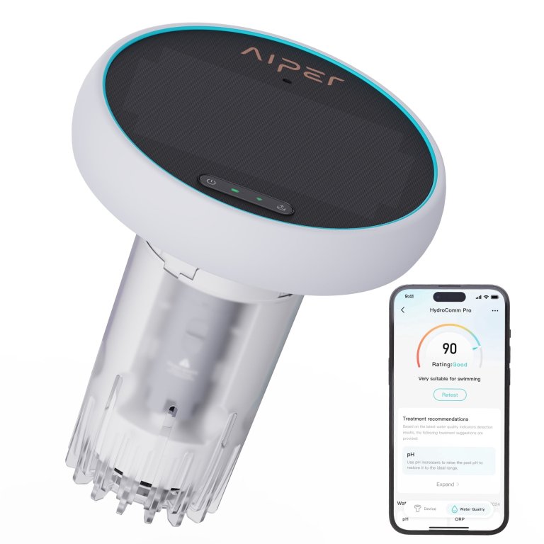 Pool Supplies That Make Maintenance Almost Effortless Aiper HydroComm Pro Smart Pool Monitor