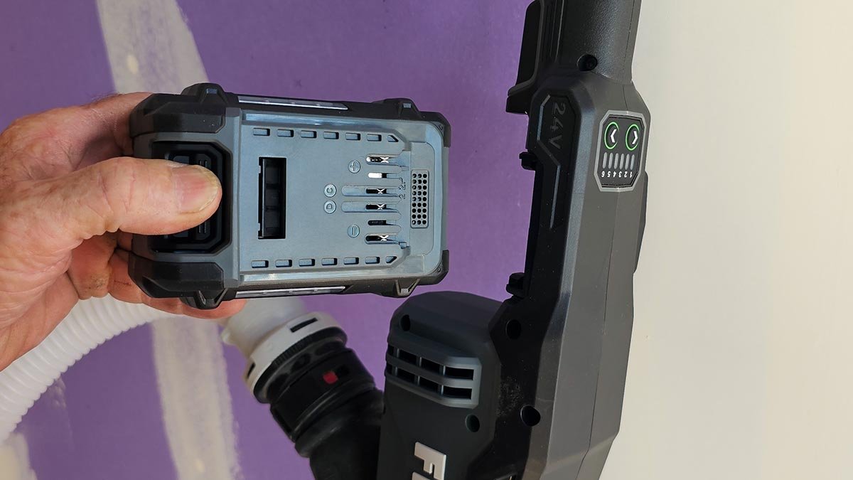 Rechargeable battery fits in handle