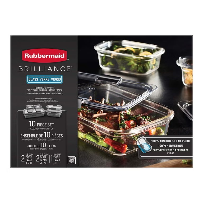 Rubbermaid Brilliance 10-piece glass set