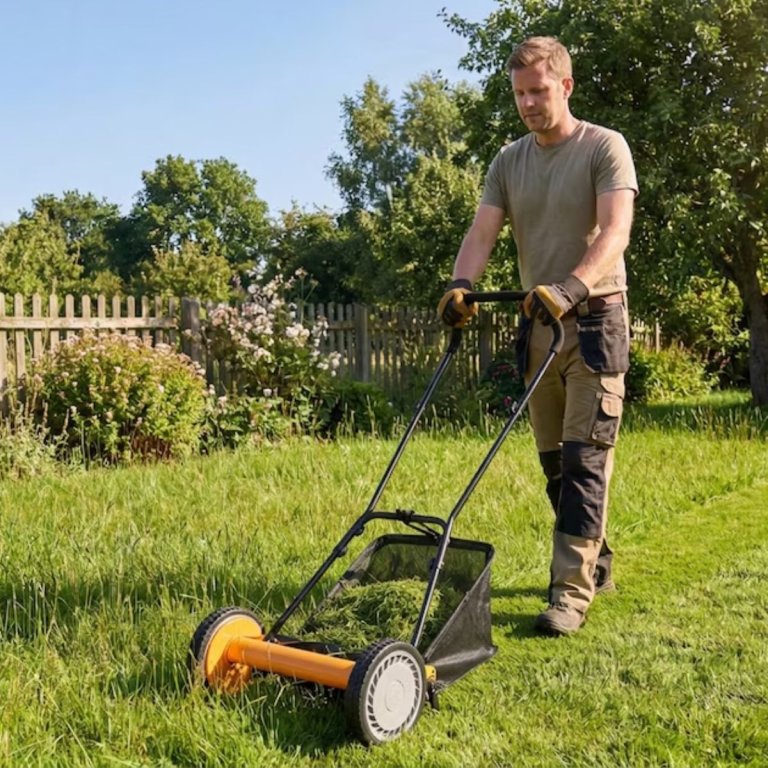 SUGIFT 16-in Cutting Width Manual Reel Push Lawn Mower