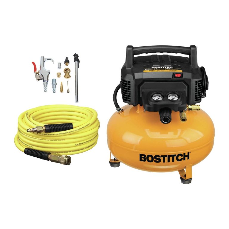 Supplies for an Easy Pool Closing Bostitch 6-Gallon 150-PSI Oil-Free Compressor