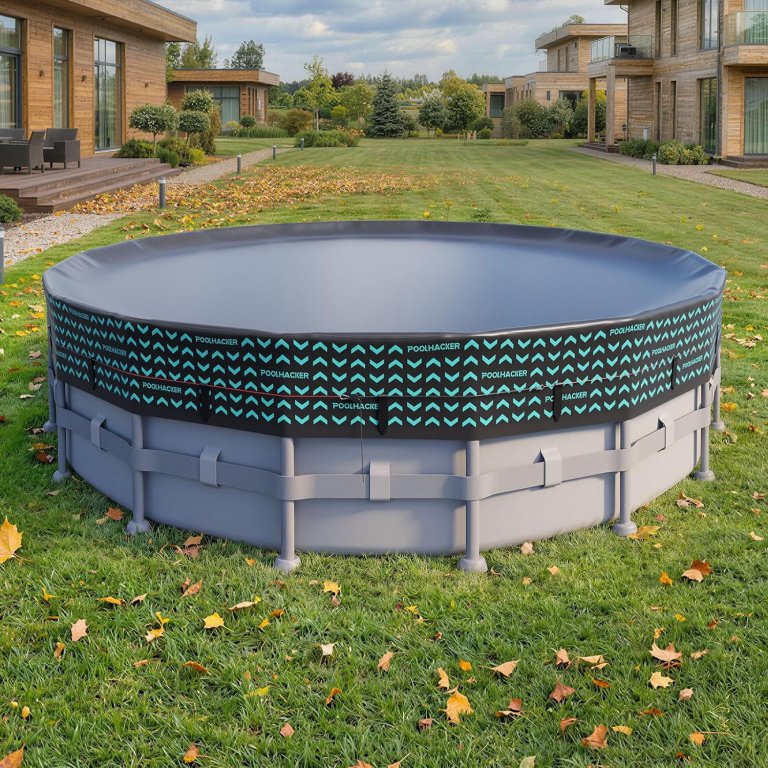 Supplies for an Easy Pool Closing Poolhacker Pool Cover for Above-Ground Pools